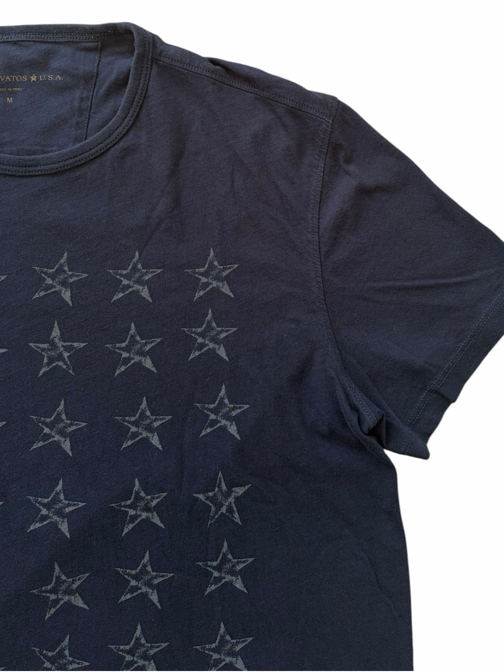 John Varvatos USA Navy Star Print T-Shirt Mens Medium Short Sleeve Graphic Tee - Picture 3 of 7